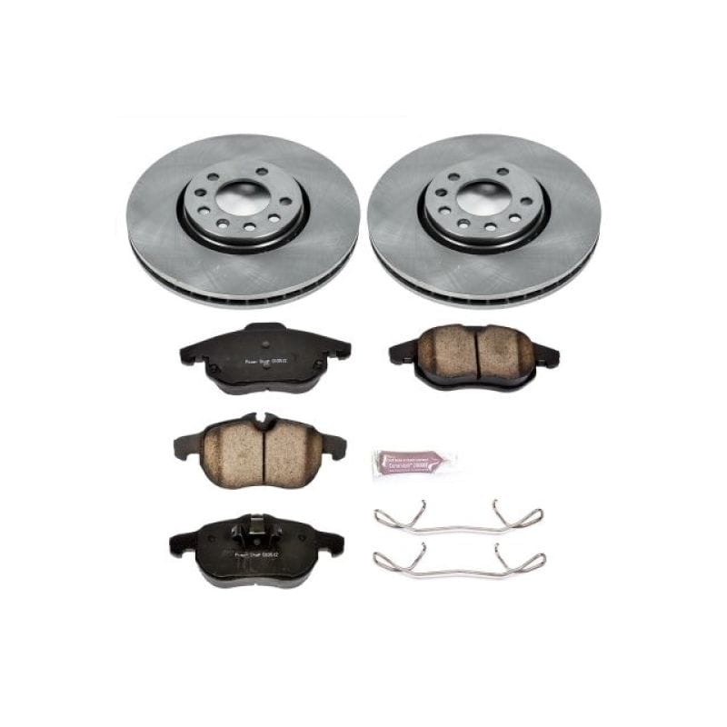 PowerStop — OE Stock Replacement Low-Dust Ceramic Brake Pad and Rotor Kit
