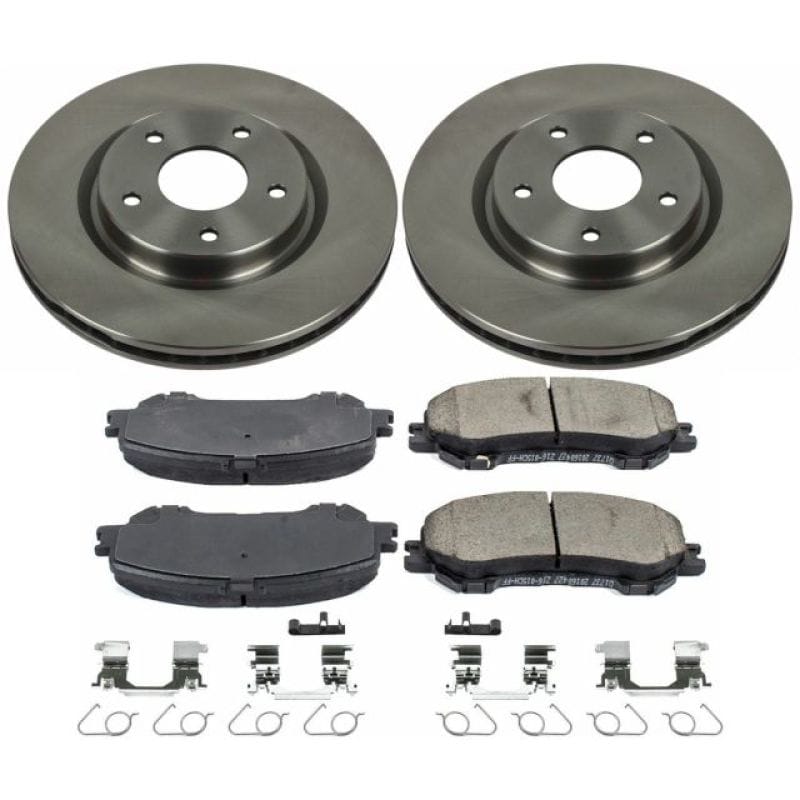 PowerStop — OE Stock Replacement Low-Dust Ceramic Brake Pad and Rotor Kit