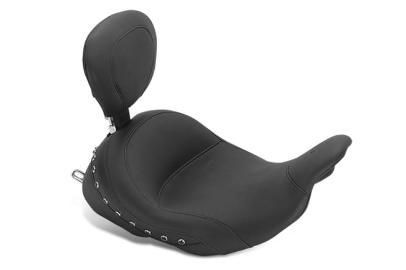 Mustang Motorcycle — Mustang 08-21 Honda Electra Glide Std,Rd Glide,Rd King,Str Glide Lowdow Solo Seat Pearls - Black