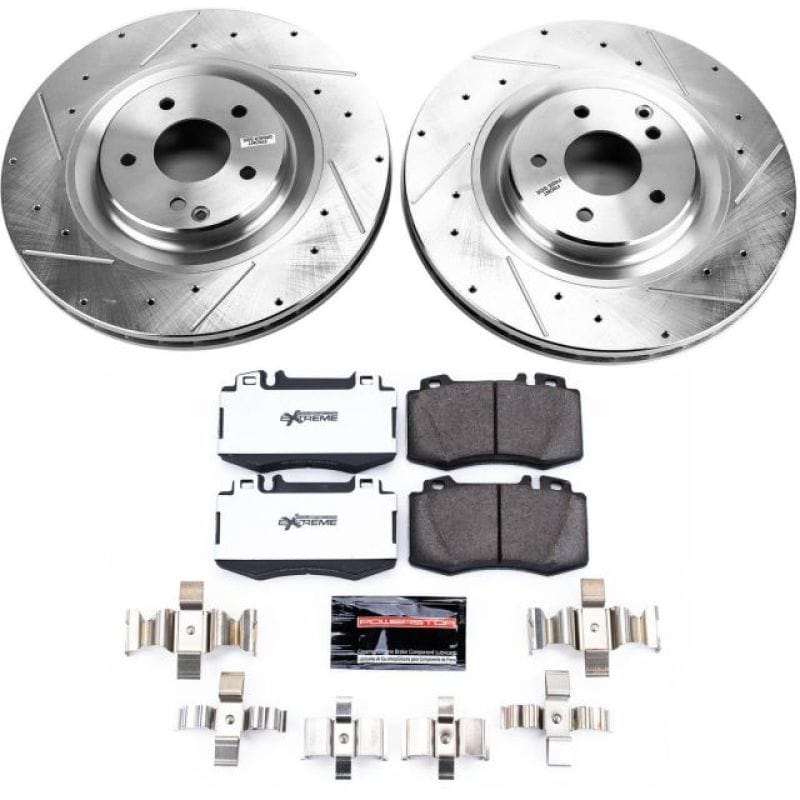 PowerStop — Z26 Street Performance Ceramic Brake Pad and Drilled & Slotted Rotor Kit