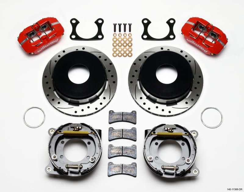 Wilwood — KIT,REAR,DISC/DRUM,BIG FORD,2.36 OFFSET CURRIE,1PC 11.00,SRP,RED