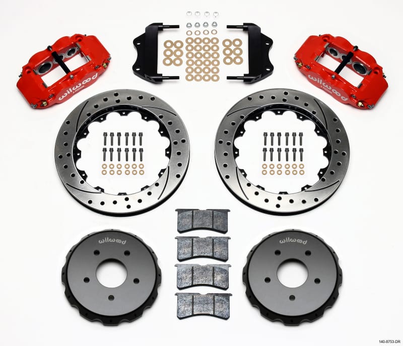 Wilwood — KIT,FRONT,GTO,2004-2006,13.00 ROTOR PERFORMANCE DRILLED,RED,W/LINES