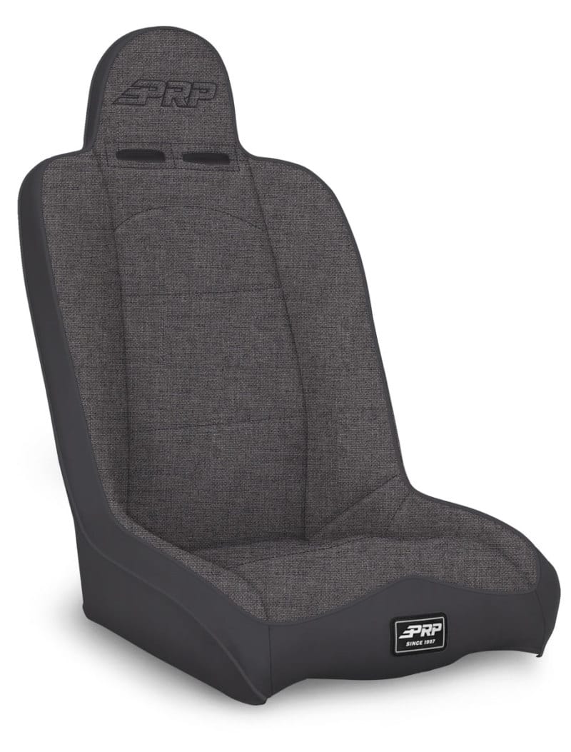 PRP Seats — PRP Daily Driver High Back Suspension Seat (Two Neck Slots) - All Grey