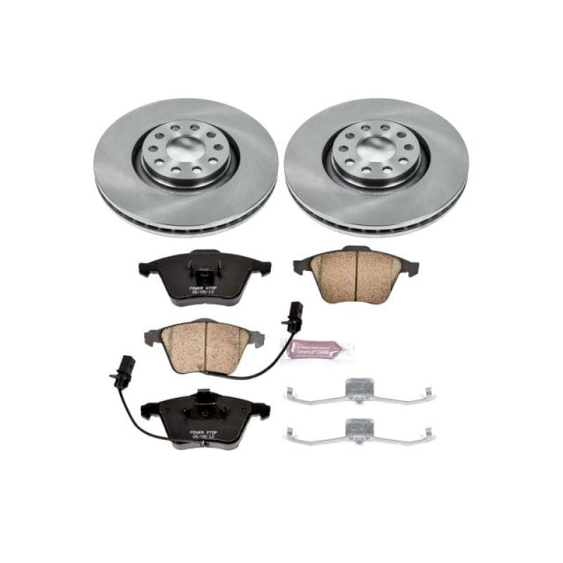 PowerStop — OE Stock Replacement Low-Dust Ceramic Brake Pad and Rotor Kit
