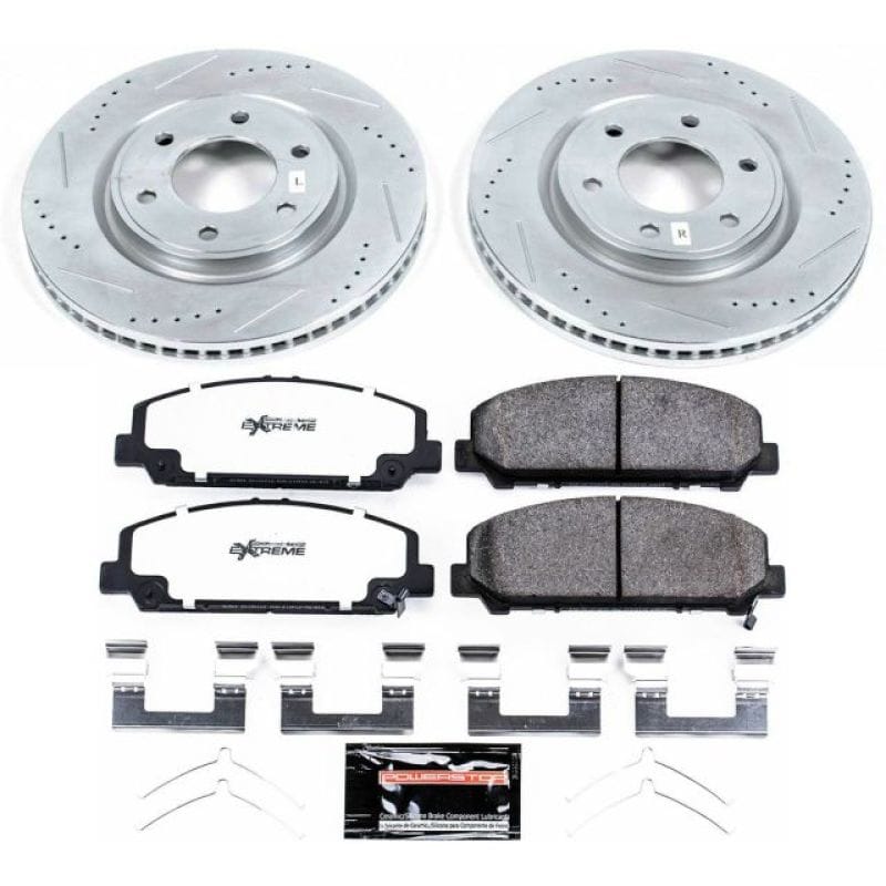 PowerStop — Z36 Truck and SUV Carbon-Fiber Ceramic Brake Pad and Drilled & Slotted Rotor Kit