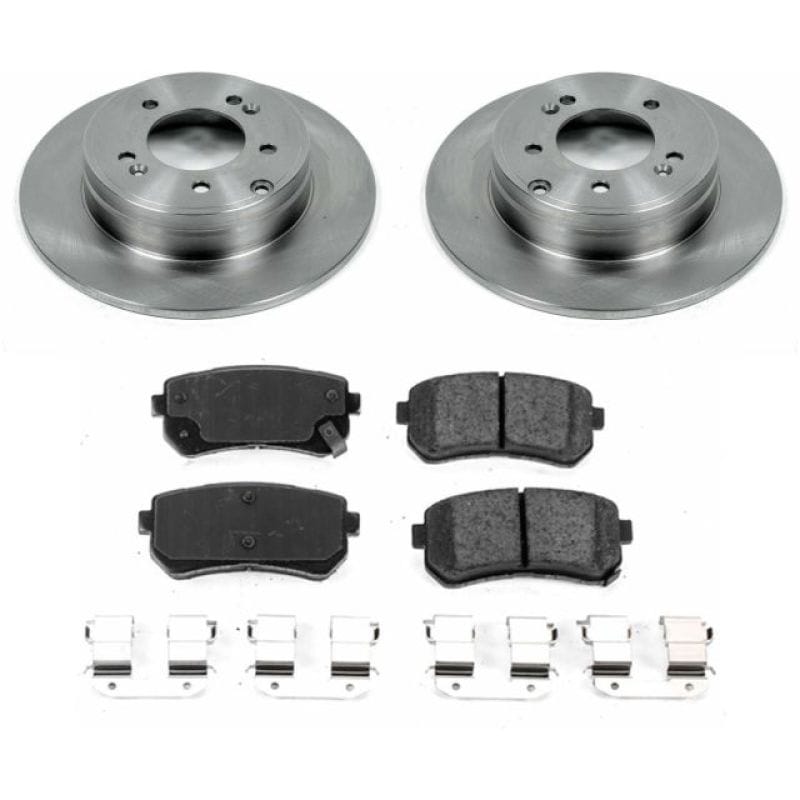 PowerStop — OE Stock Replacement Low-Dust Ceramic Brake Pad and Rotor Kit