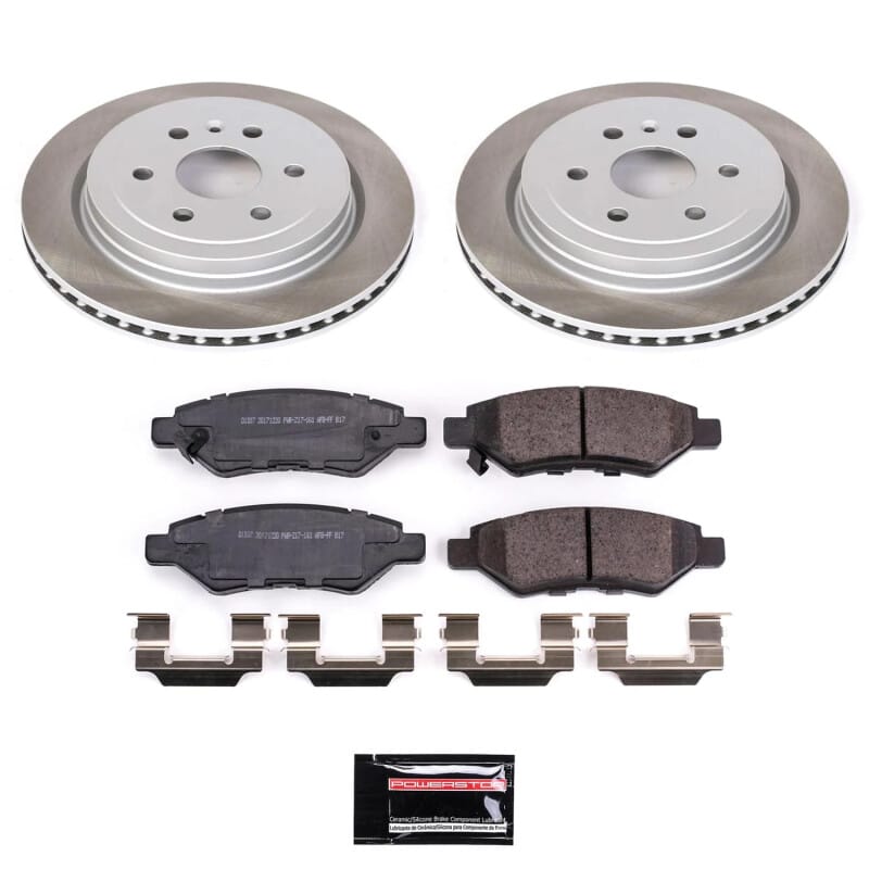 PowerStop — Semi-Coated Rotor and Low-Dust Ceramic Brake Pad Kit
