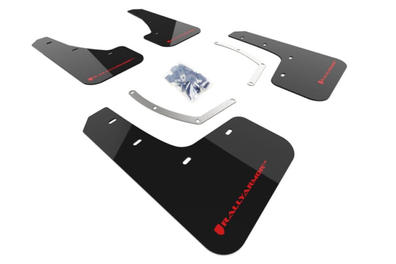 Rally Armor — Black Mud Flap/Red Logo