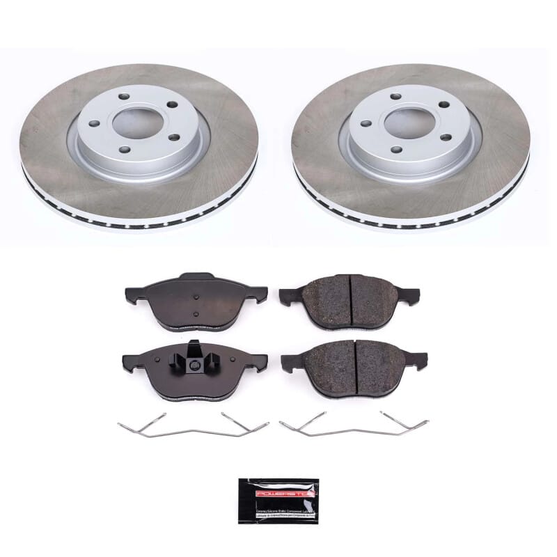 PowerStop — Semi-Coated Rotor and Low-Dust Ceramic Brake Pad Kit