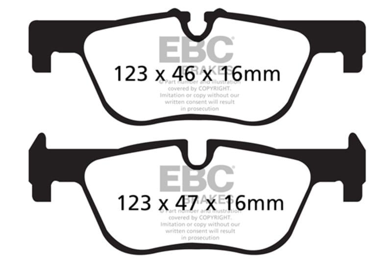 EBC — EBC 14+ BMW 228 Coupe 2.0 Turbo ATE calipers Ultimax2 Rear Brake Pads
Disc Brake Pad