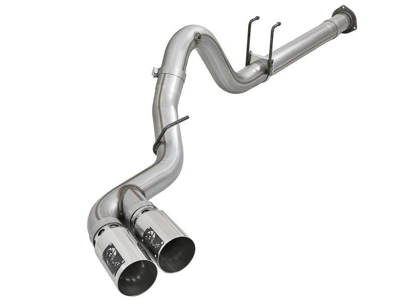 aFe — Rebel XD Series 4 IN 409 Stainless Steel DPF-Back Exhaust w/Dual Polished Tips