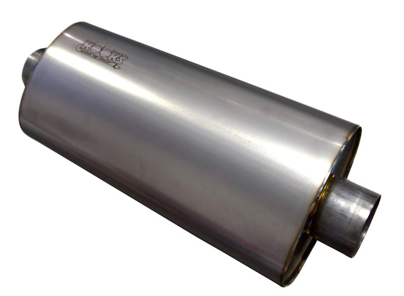Kooks Headers — 3in. Oval Center/Center Muffler 18in. Long Body . Polished Stainless Steel.
3" Oval Center/Center Muffler 18" Long Body . Polished Stainless Steel.