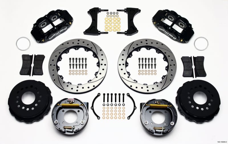 Wilwood — KIT,REAR,12 BOLT,C-CLIP,2.81 OFF,FNSL4R 13.00 ROTOR,STAGGERED,DRILLED