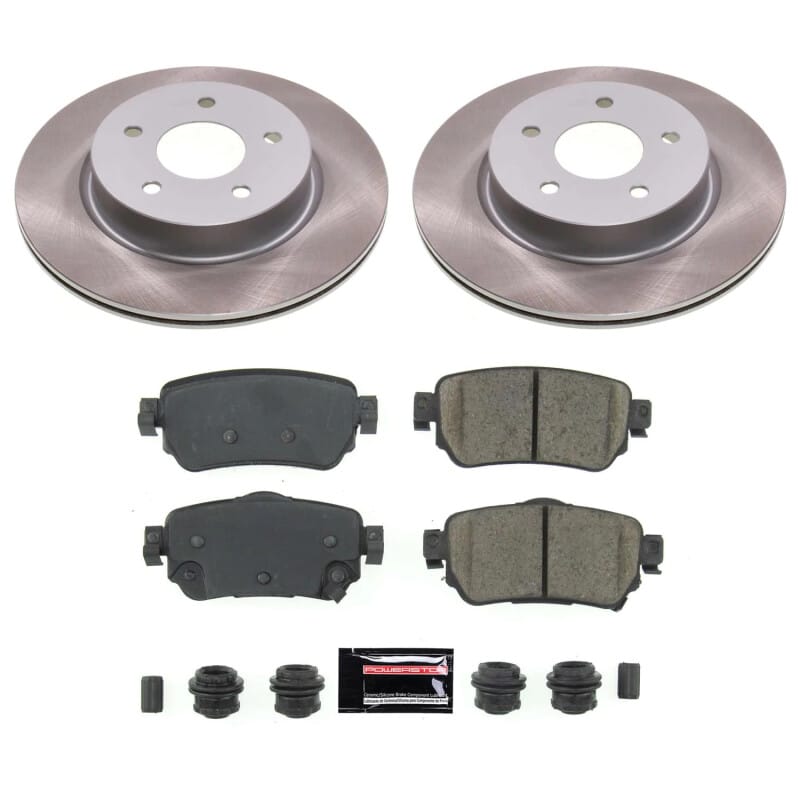 PowerStop — Semi-Coated Rotor and Low-Dust Ceramic Brake Pad Kit