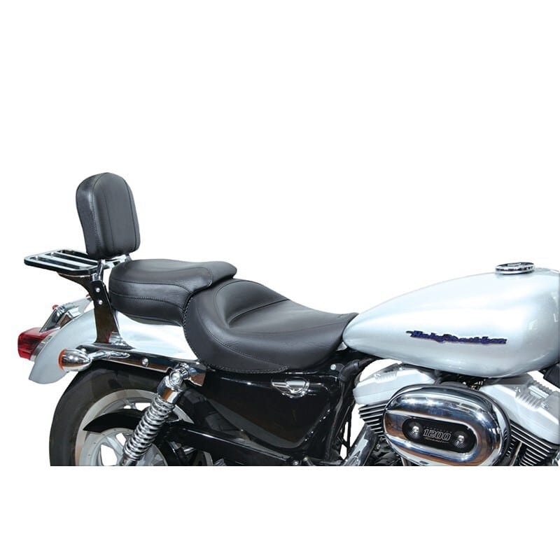 Mustang Motorcycle — Mustang 04-21 Harley Sportster Wide Touring 1PC Seat - Black