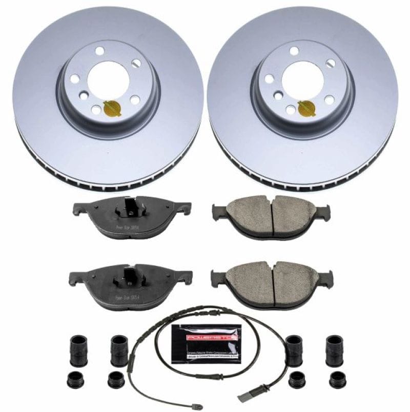 PowerStop — Genuine Geomet Coated Rotor and Carbon-Fiber Ceramic Brake Pad Kit
