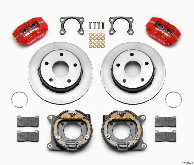 Wilwood — KIT,REAR,DISC/DRUM,BIG FORD,2.36 OFFSET DPL,1 PC,5x5.50 BC,12.19 ROTOR,RED
