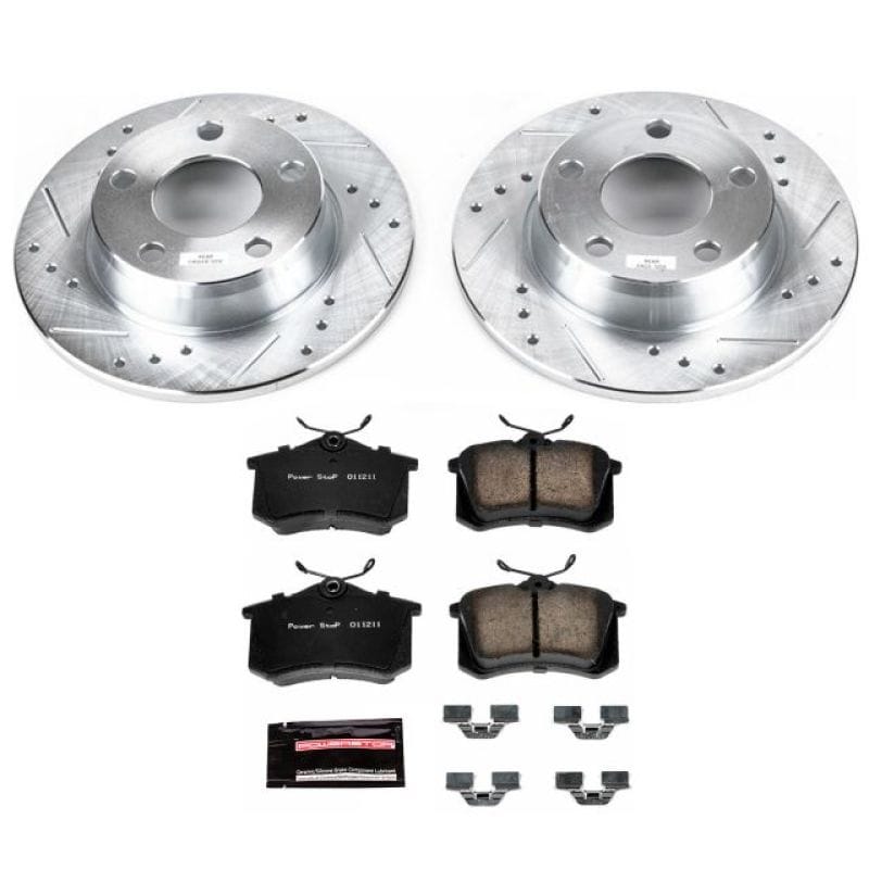 PowerStop — Z23 Daily Driver Carbon-Fiber Ceramic Brake Pad and Drilled & Slotted Rotor Kit