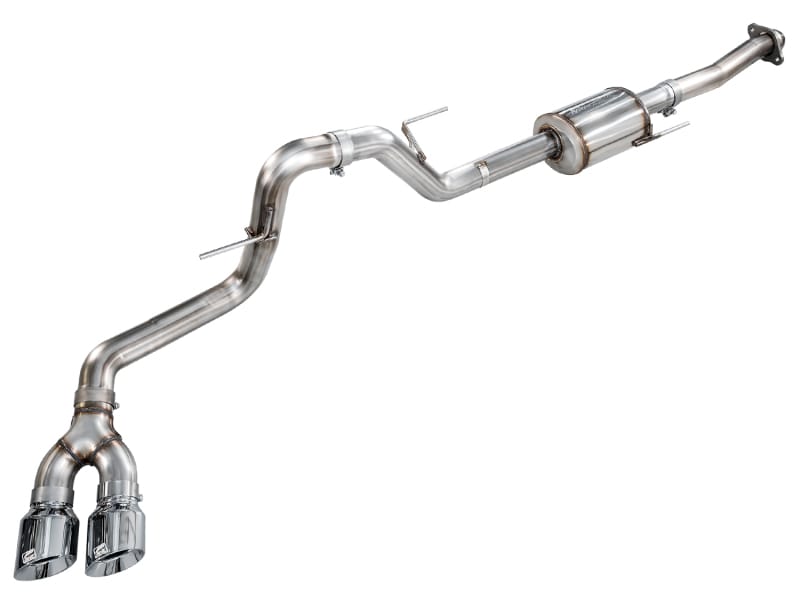 AWE Tuning — AWE 0FG Side Exit Exhaust for Ford F-150 Regular Cab - 4.5" Chrome Silver Tips