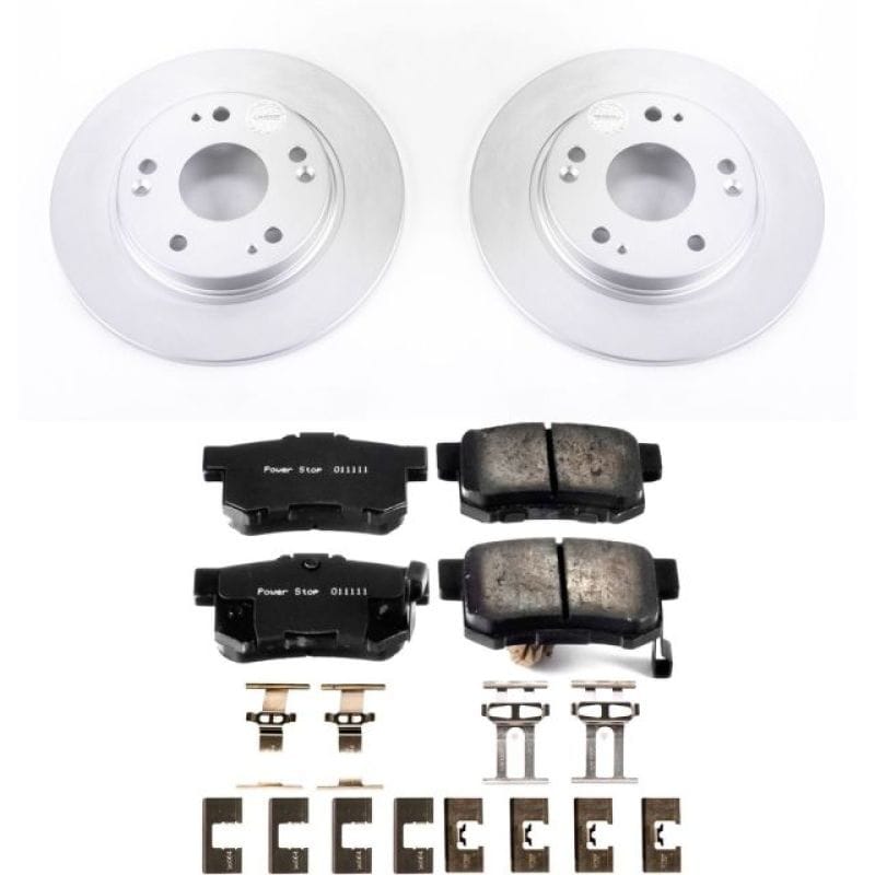 PowerStop — Genuine Geomet Coated Rotor and Low-Dust Ceramic Brake Pad Kit