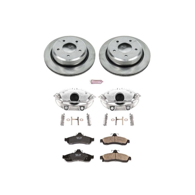 PowerStop — OE Stock Replacement Low-Dust Ceramic Brake Pad, Rotor and Caliper Kit