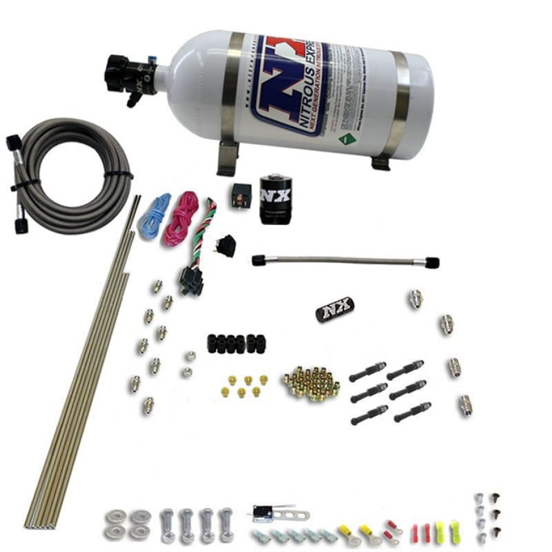 Nitrous Express — 6-Cyl Dry Direct Port Nitrous System, 10lb Bottle