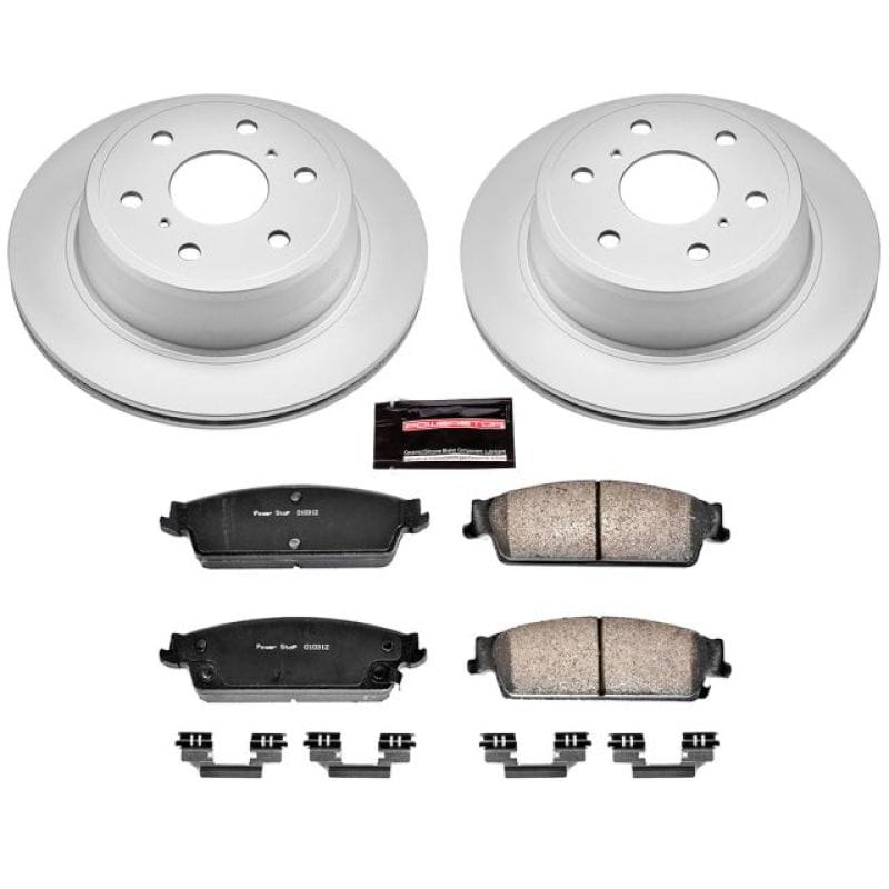 PowerStop — Genuine Geomet Coated Rotor and Low-Dust Ceramic Brake Pad Kit