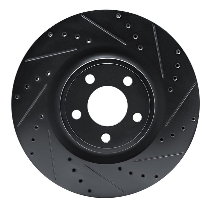 R1 Concepts — R1 Concepts Brake Rotor Drilled and Slotted Black