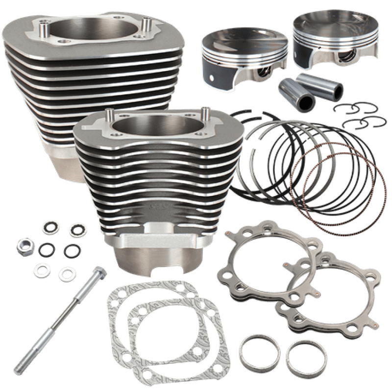 S&S Cycle — S&S Cycle 07-17 BT 117in Big Bore Cylinder Kit - Stone Gray