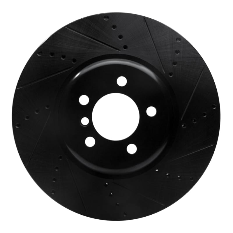 R1 Concepts — R1 Concepts Brake Rotor Drilled and Slotted Black