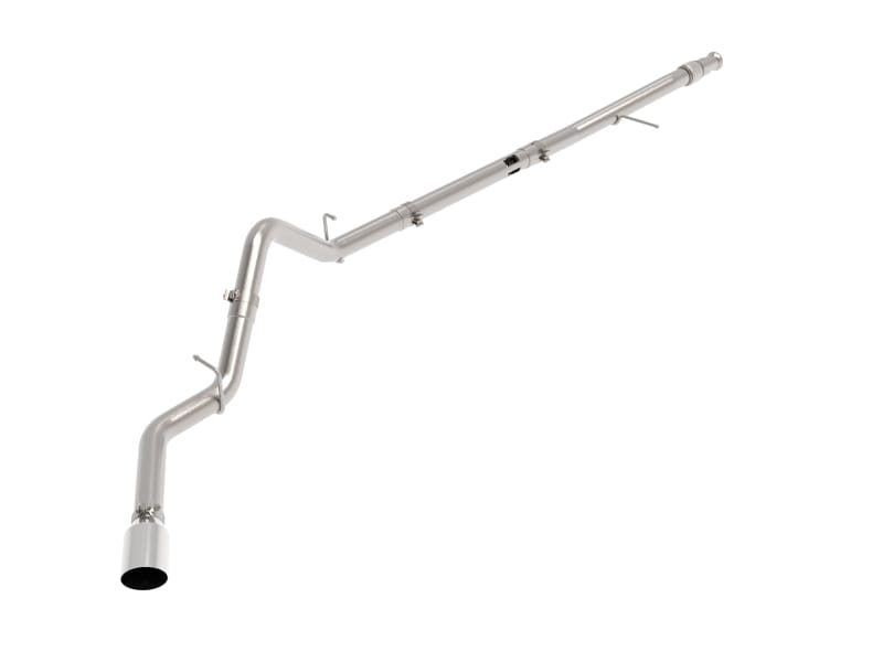 aFe — Large Bore-HD 3 IN 409 Stainless Steel DPF-Back Exhaust System w/Polished Tip