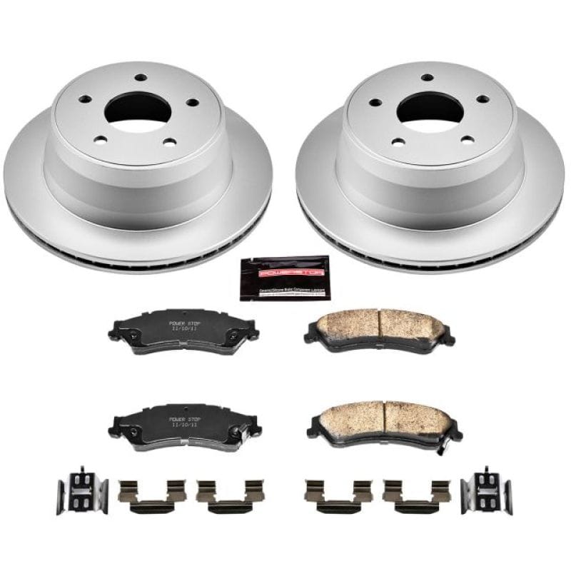 PowerStop — Genuine Geomet Coated Rotor and Low-Dust Ceramic Brake Pad Kit