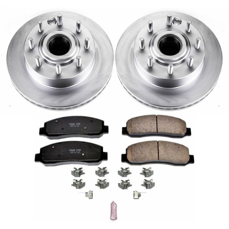PowerStop — Genuine Geomet Coated Rotor and Low-Dust Ceramic Brake Pad Kit