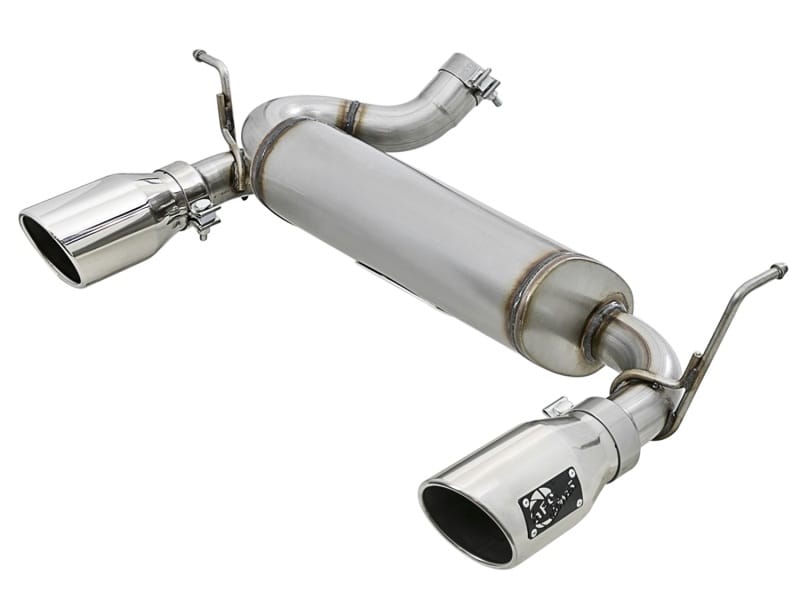 aFe — Rebel Series 2-1/2 IN 409 Stainless Steel Axle-Back Exhaust w/ Polished Tips