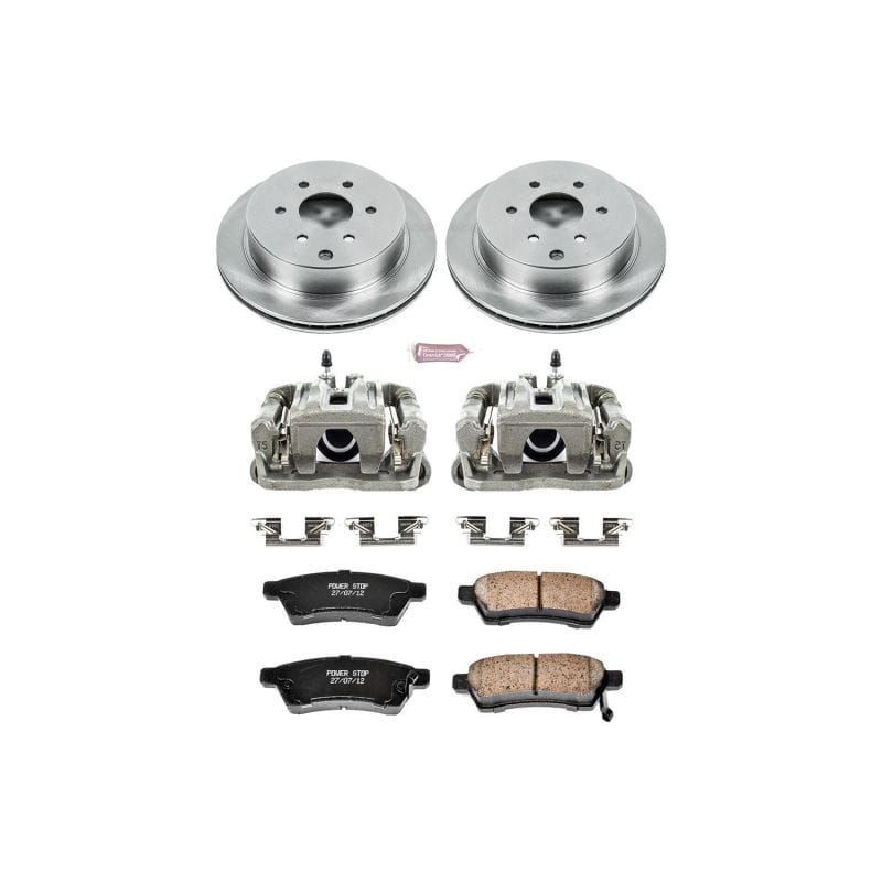 PowerStop — OE Stock Replacement Low-Dust Ceramic Brake Pad, Rotor and Caliper Kit