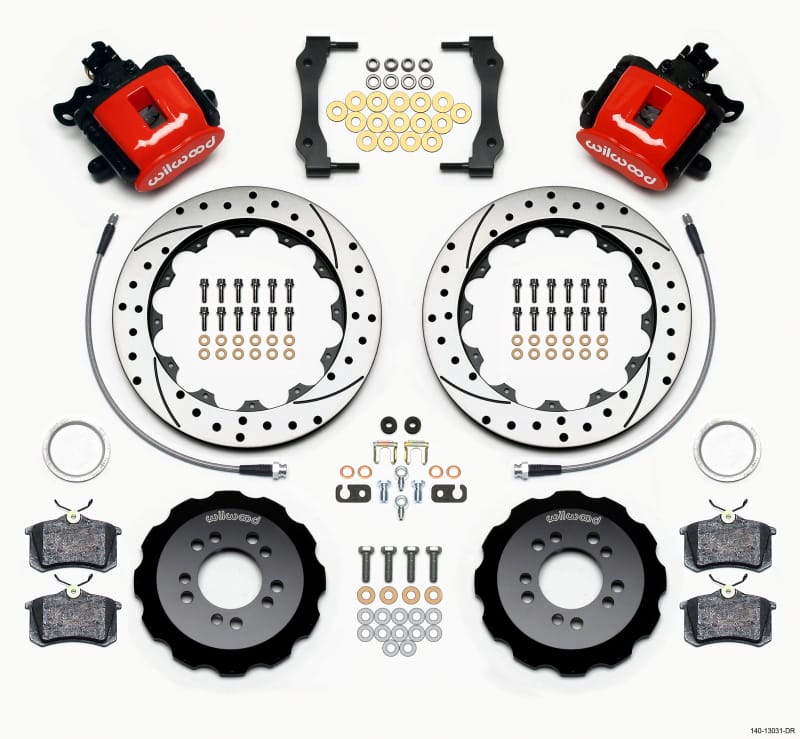 Wilwood — KIT,REAR,FORD FOCUS 2013/ST,CPB 12.88x.810 REAR MT,SRP,RED,W/LINES