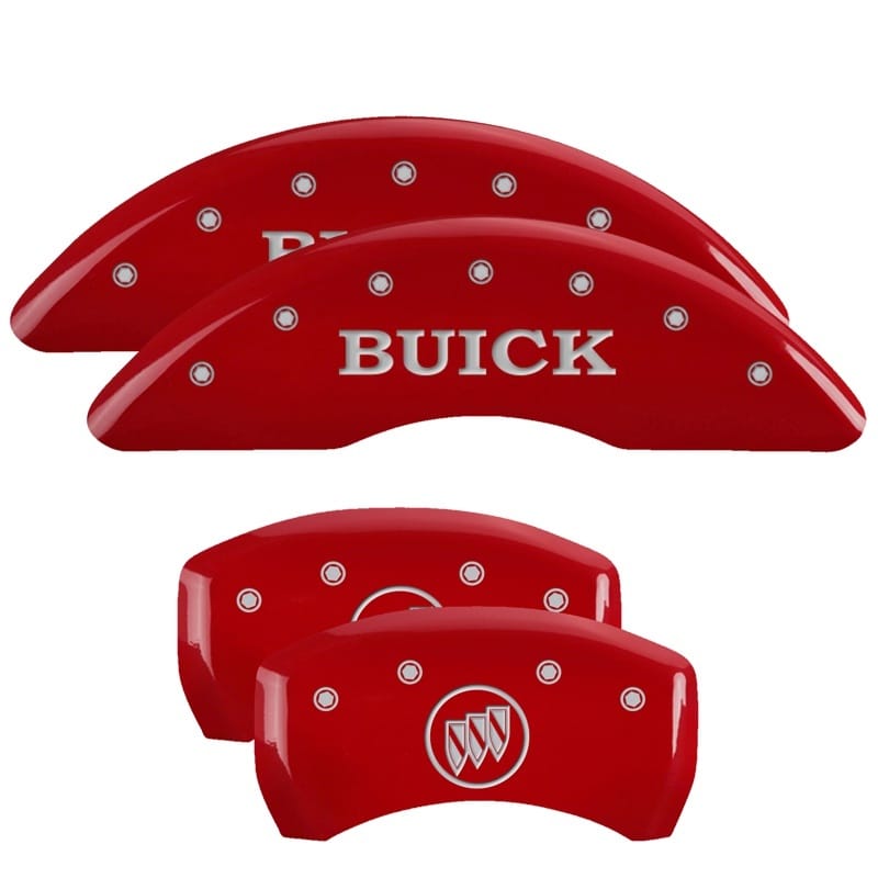 MGP — Set of 4 caliper covers, Engraved Front: Buick - Engraved Rear: Buick Shield, Re