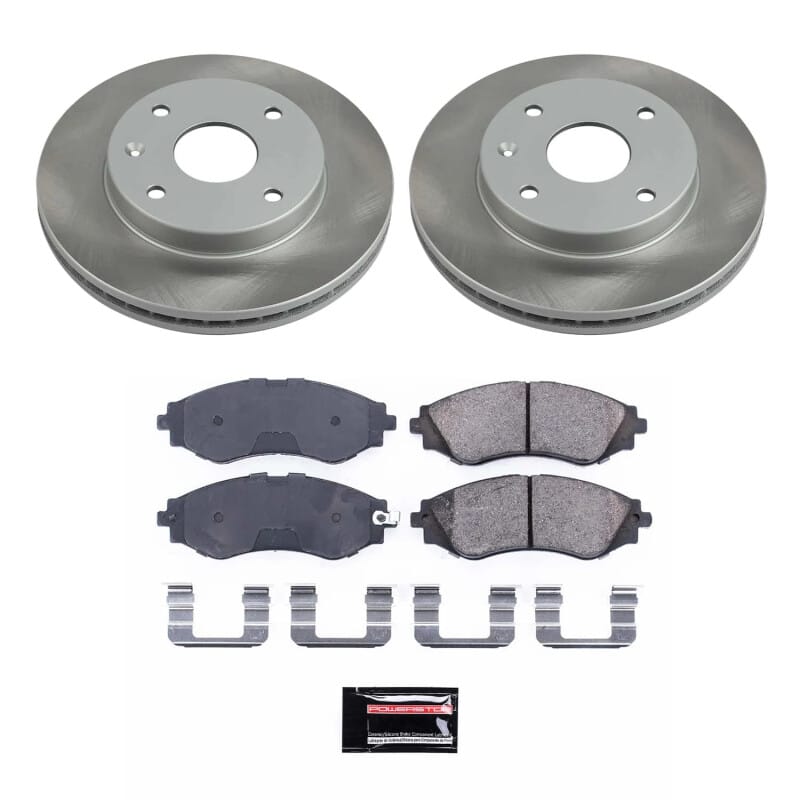 PowerStop — Semi-Coated Rotor and Low-Dust Ceramic Brake Pad Kit