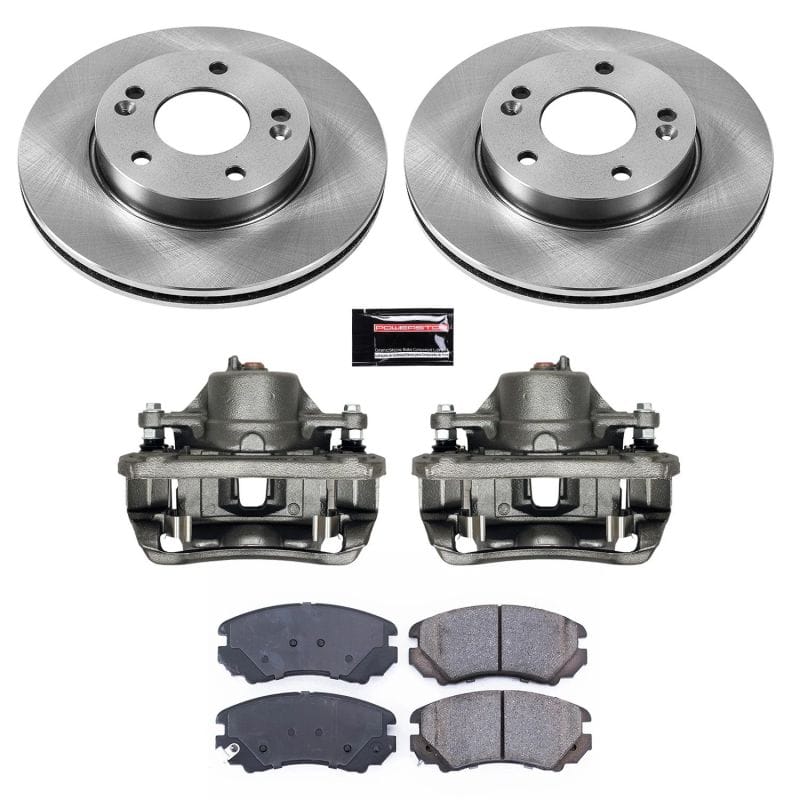 PowerStop — OE Stock Replacement Low-Dust Ceramic Brake Pad, Rotor and Caliper Kit