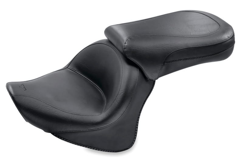 Mustang Motorcycle — Mustang 98-16 Yamaha V-Star 650 Custom Wide Touring 2PC Seat - Black