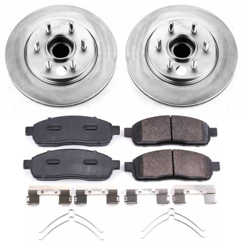 PowerStop — Genuine Geomet Coated Rotor and Low-Dust Ceramic Brake Pad Kit