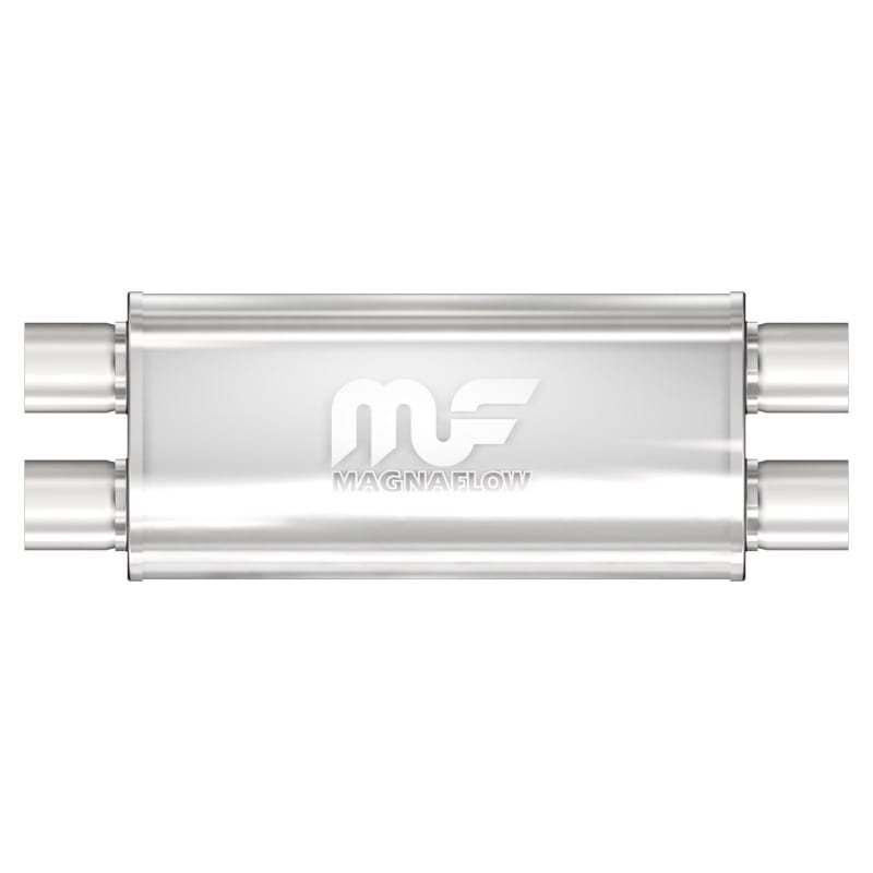 Magnaflow — Straight-Through Performance Muffler; 2.5in. Dual/Dual;  5x18x8 Body
Straight-Through Performance Muffler; 2.5in. Dual/Dual; 5x18x8 Body