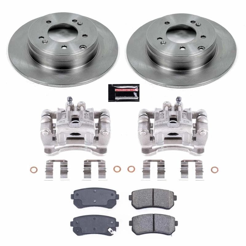 PowerStop — OE Stock Replacement Low-Dust Ceramic Brake Pad, Rotor and Caliper Kit