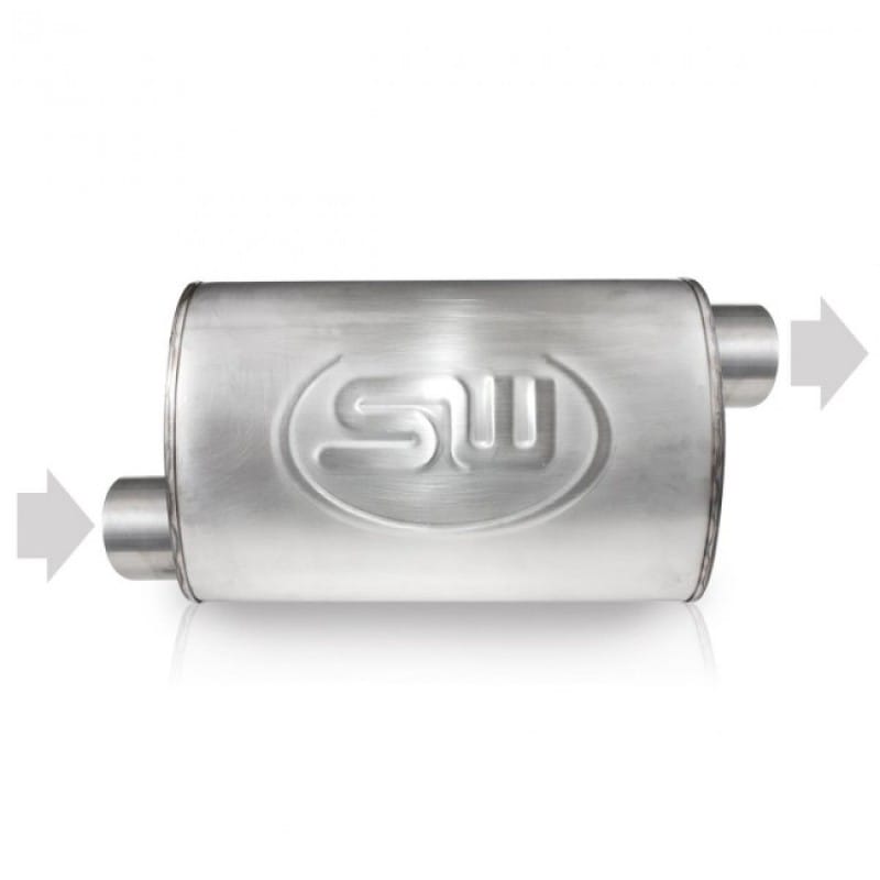 Stainless Works — Stainless Works Turbo Chambered Muffler 2-1/2" Offset/Offset Opposite Side
