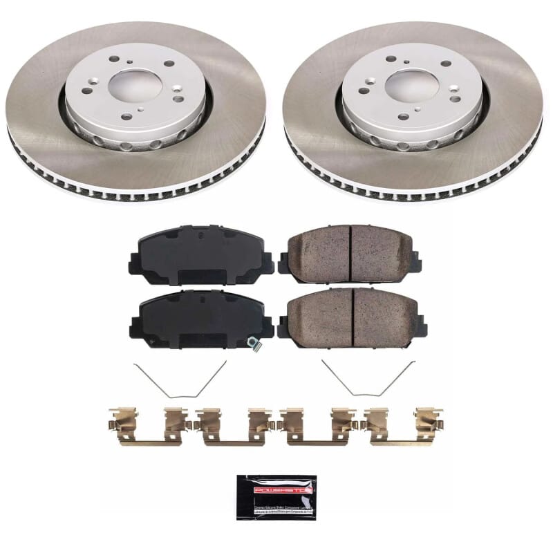 PowerStop — Semi-Coated Rotor and Low-Dust Ceramic Brake Pad Kit