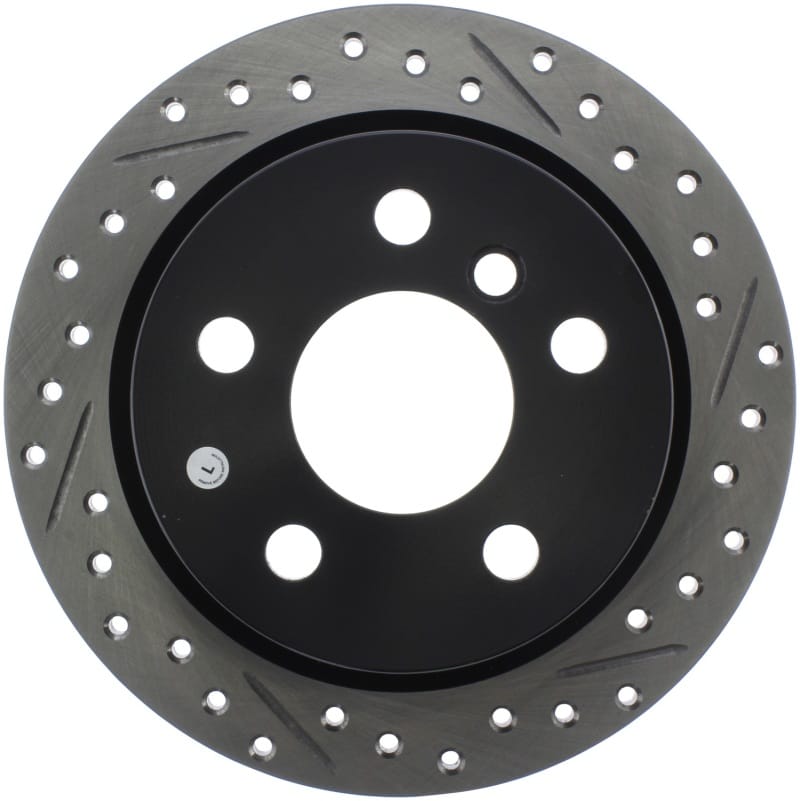 Stoptech — StopTech Sport Drilled & Slotted Brake Rotor; Rear Left
StopTech Sport Drilled/Slotted Brake Rotor; Rear Left
StopTech Sport Drilled/Slotted Disc
