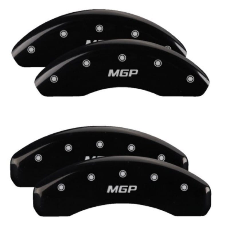 MGP — Set of 4 caliper covers, Engraved Front and Rear: MGP, Black powder coat finish,