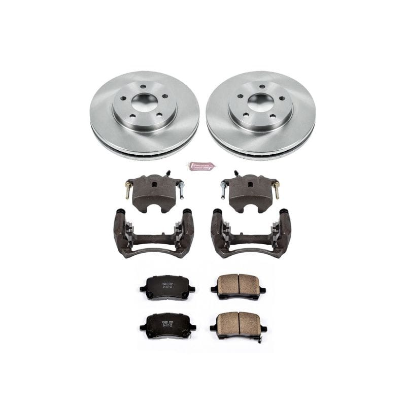 PowerStop — OE Stock Replacement Low-Dust Ceramic Brake Pad, Rotor and Caliper Kit