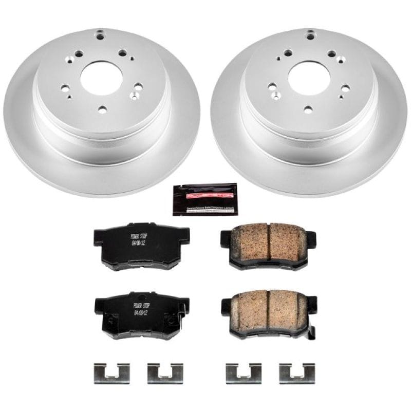PowerStop — Genuine Geomet Coated Rotor and Low-Dust Ceramic Brake Pad Kit