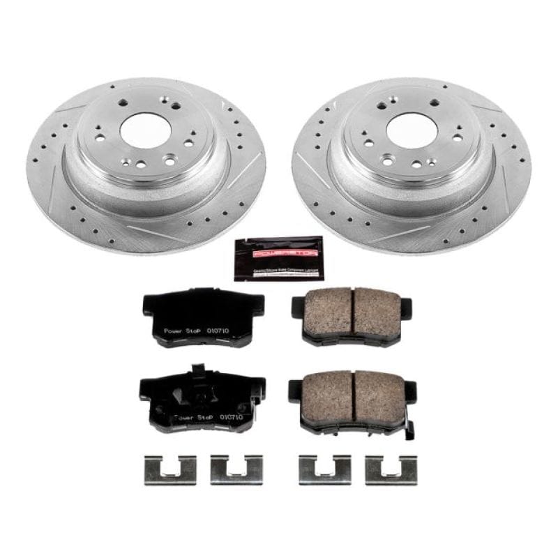 PowerStop — Z23 Daily Driver Carbon-Fiber Ceramic Brake Pad and Drilled & Slotted Rotor Kit